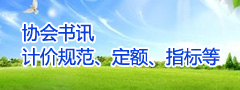 協會書訊、計價規范、定額、指標等